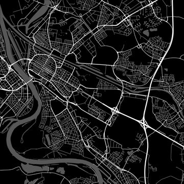 Mannheim Poster Streetmap schwarz