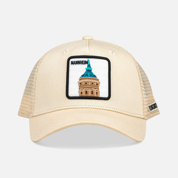 MANNHEIM WASSERTURM Trucker Cap mit Patch, Headwear, Kappe, bestickt