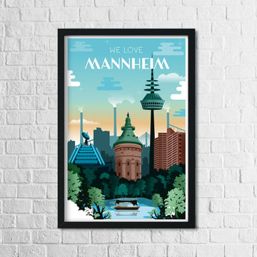 Mannheim Poster Vintage bei Tag