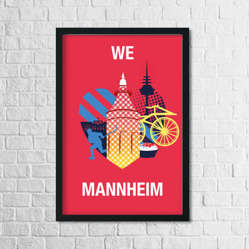 Mannheim Poster Herz rot