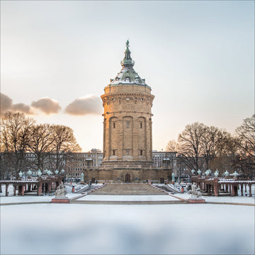 Mannheim Poster Wasserturm Schneezauber