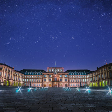 Mannheim Poster Schloss bei Nacht