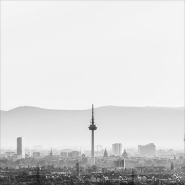 Mannheim Poster Skyline Schwarz-Weiß