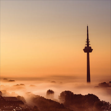 Mannheim Poster Fernmeldeturm Wolkenmeer